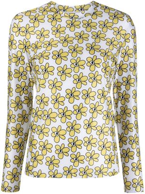 Perks And Mini Gated Sport perforated long sleeve top - Yellow