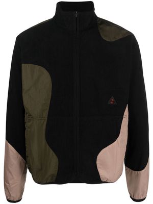 Perks And Mini Patched zip-up fleece jacket - Black