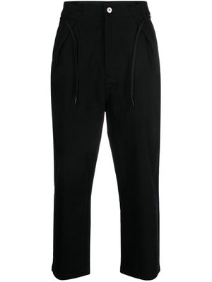 Perks And Mini Reno Cino cropped cotton trousers - Black