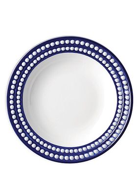 Perlée Bleu Soup Plate