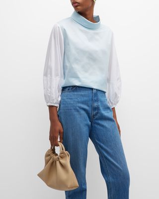 Perry Colorblock Funnel-Neck Tunic