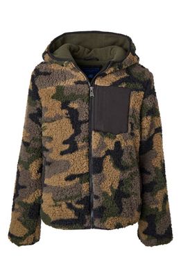Perry Ellis Faux Shearling Midweight Jacket in Camo