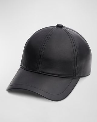 Perry Leather Baseball Hat