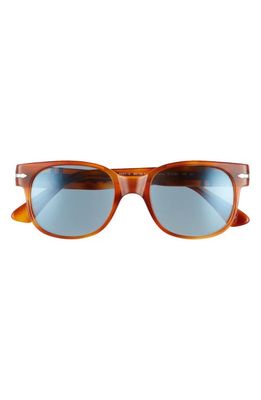 Persol 51mm Square Sunglasses in Terra Di Siena/Light Blue