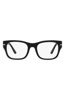 Persol 52mm Rectangular Optical Glasses in Black