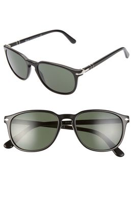 Persol 52mm Retro Inspired Sunglasses in Black/Green