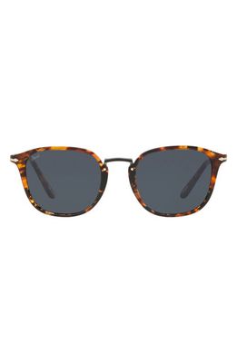 Persol 53mm Round Sunglasses in Brown Tort