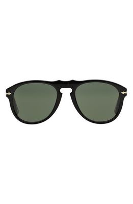 Persol 54mm Pilot Sunglasses in Black/Grey