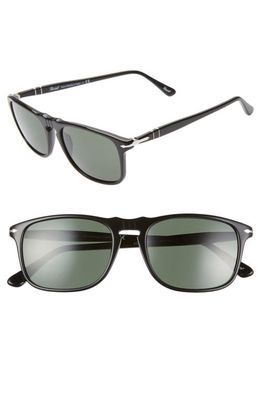 Persol 54mm Square Sunglasses in Black/Black