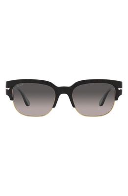 Persol 55mm Gradient Polarized Pillow Sunglasses in Black Polarized