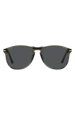 Persol 55mm Pilot Sunglasses in Matte Black /Tort