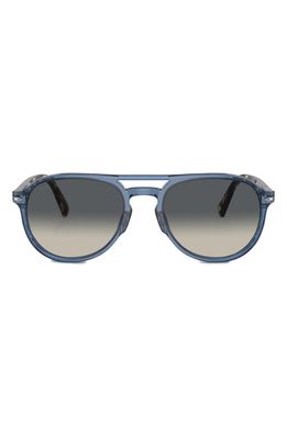 Persol 55mm Pilot Sunglasses in Navy