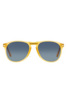 Persol 55mm Polarized Gradient Pilot Sunglasses in Lite Yellow