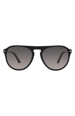 Persol 55mm Polarized Pilot Sunglasses in Black
