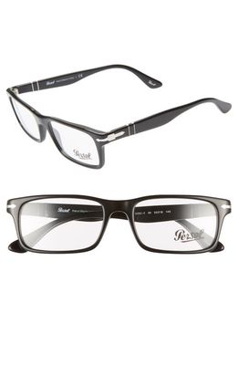 Persol 55mm Rectangle Optical Glasses in Black