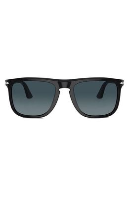Persol 57mm Polarized Pilot Sunglasses in Black