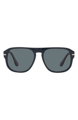 Persol 57mm Polarized Square Sunglasses in Dark Blue