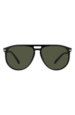 Persol 58mm Pilot Sunglasses in Black