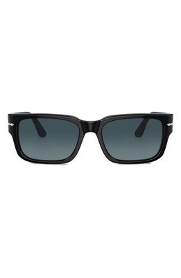 Persol 58mm Polarized Gradient Rectangular Sunglasses in Black
