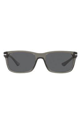 Persol 58mm Rectangular Sunglasses in Dark Grey