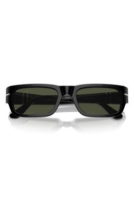 Persol Adrien 58mm Rectangular Sunglasses in Black