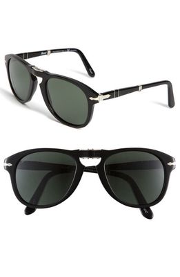 Persol Folding Polarized Keyhole Sunglasses in Black Polarized