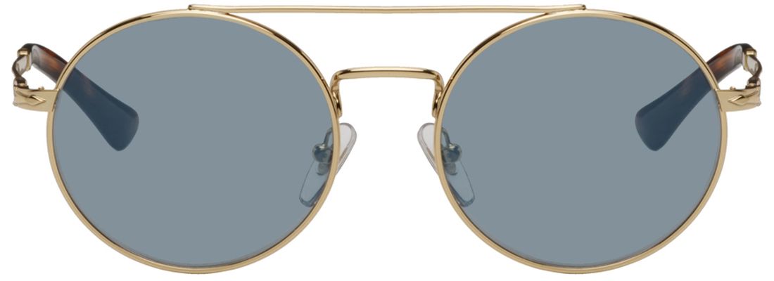 Persol Gold Round Sunglasses