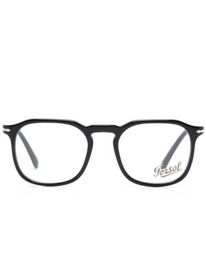 Persol PO3337V logo-engraved round-frame glasses - Black