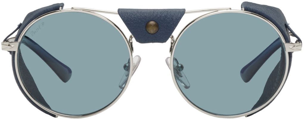 Persol Silver Round Sunglasses