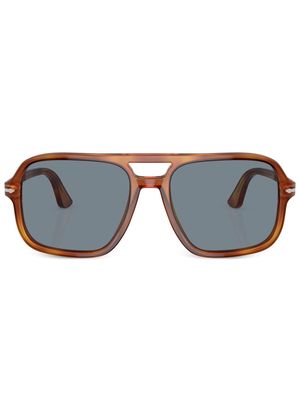 Persol tortoiseshell-effect pilot-frame sunglasses - Brown