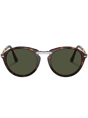 Persol tortoiseshell-effect round-frame sunglasses - Brown