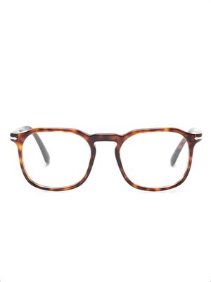 Persol tortoiseshell rectangle-frame glasses - Brown