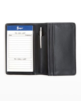 Personalized Leather Notepad Organizer Wallet