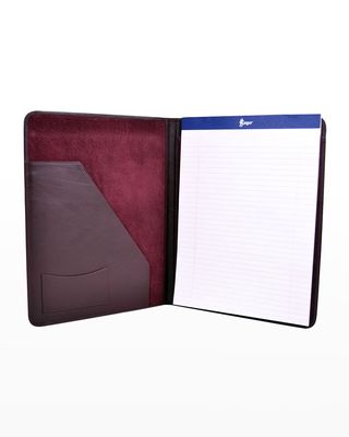 Personalized Suede Lined Leather Writing Portfolio