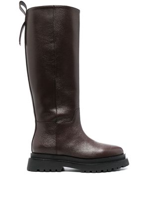 Peserico 30mm leather knee-high boots - Brown