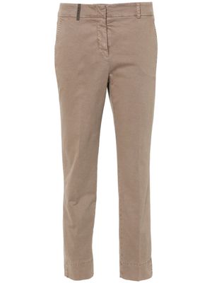 Peserico 4718 appliqué-detail trousers - Neutrals
