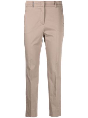 Peserico 4718 cropped slim trousers - Neutrals