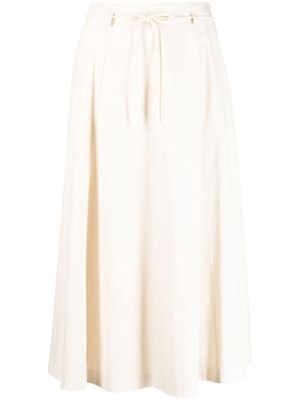 Peserico A-line tied-waist midi skirt - Neutrals