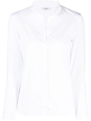 Peserico appliqué-detail cotton shirt - 00A WHITE