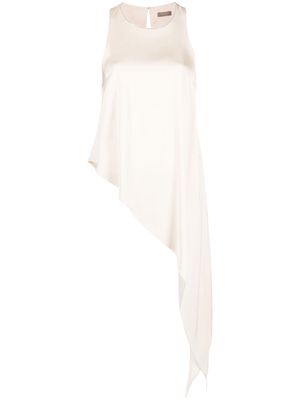 Peserico asymmetric sleeveless blouse - Neutrals