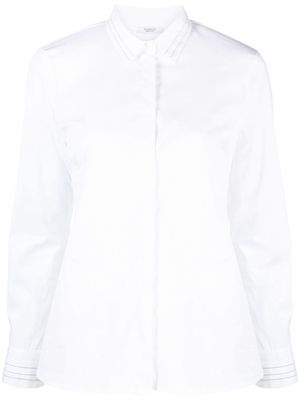 Peserico bead-embellished long-sleeve shirt - White