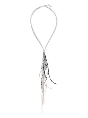 Peserico bead-embellished pendant necklace - Grey