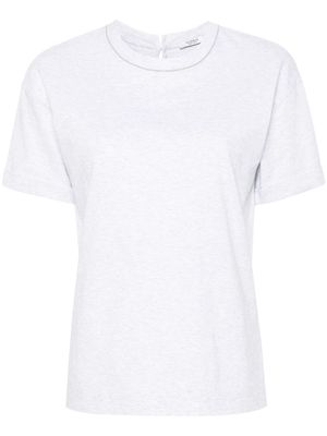 Peserico bead-embellished T-shirt - Grey