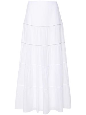 Peserico beaded maxi skirt - White