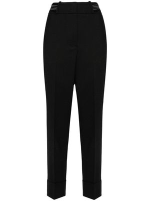 Peserico beaded-trim twill trousers - Black