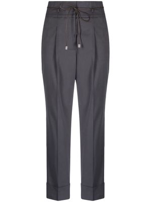Peserico belted cropped trousers - Grey
