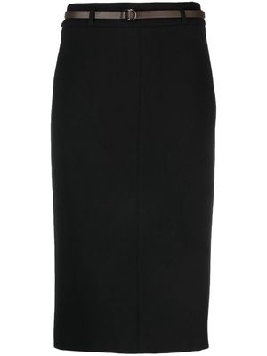 Peserico belted high-waist skirt - Black