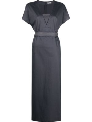 Peserico belted long dress - Grey