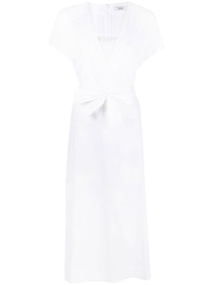 Peserico belted midi dress - White
