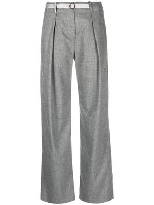 Peserico belted-waist tailored trousers - Grey